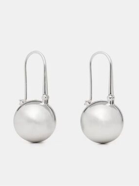 Kate Spade Silver Dot Huggie Ball Drop Earrings  Brand New/Tags